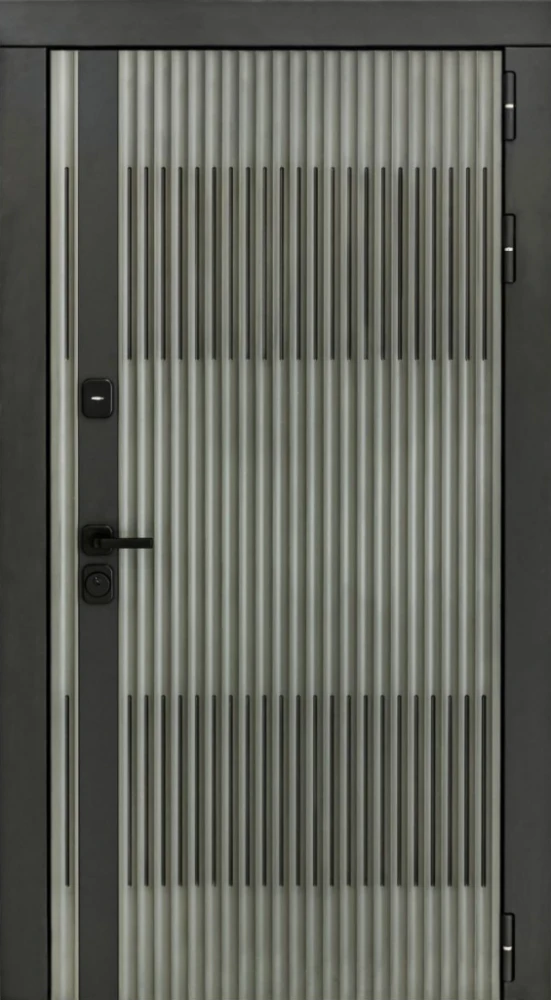 Входная дверь ДвериПРО Elfy ФЛ-185 (10мм, ПВХ ясень белый) DPRO200334 внешняя сторона