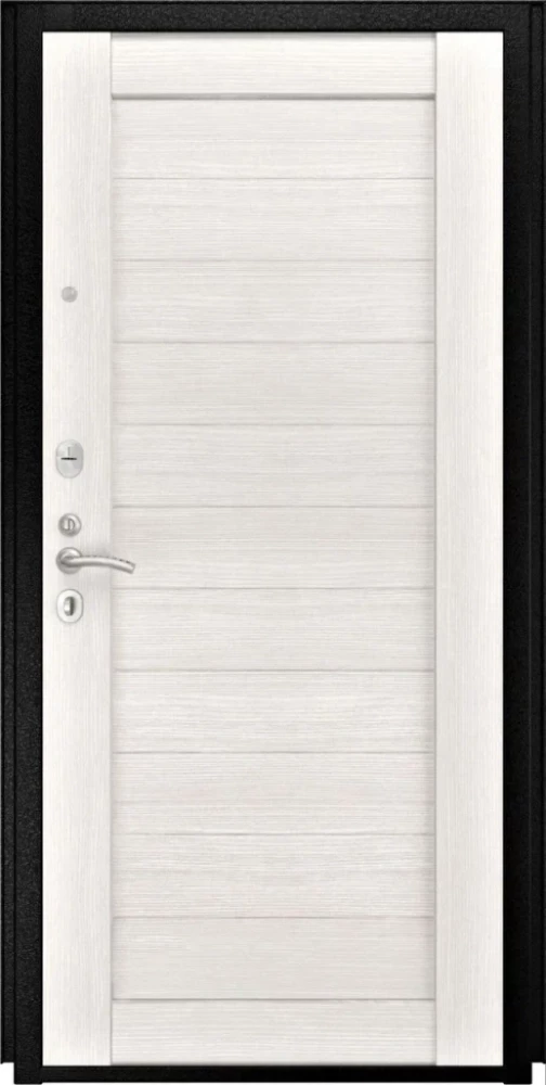 Входная дверь ДвериПРО Модель L-48 СБ-3 листв. бел. (21 беленый дуб) DPRO195721 внутренняя сторона