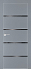Межкомнатная дверь PX-17  AL кромка с 4-х ст. Серый матовый